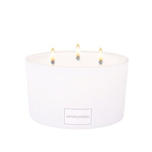 Aroma360 White Three-Wick Candle